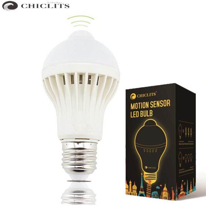 worth-buy-chiclits-หลอดไฟเซนเซอร์ตรวจจับการเคลื่อนไหว-e27สีขาวอบอุ่น110v-220v-9w-pir-corridor-ทางเดินห้องน้ำเซ็นเซอร์หลอดไฟ-led-อัจฉริยะ-bombillas