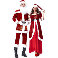 ? Popular Clothing Theme Store~ Adult Christmas Couple Costume Cos Santa Claus Suits Christmas Girl Sexy Robe New Year Dance Party