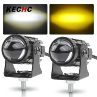 KECHC ไฟสปอร์ตไลท์ Led สว่างพิเศษกันน้ำ,ไฟสปอตไลท์มอเตอร์ไซค์ปรับได้สองสี12-80V