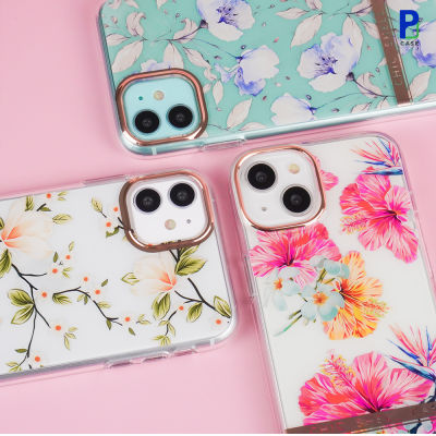 Case เคสไอโฟน เคสใส ลายดอกไม้ แบบอ่อน สำหรับ 14ProMax/14/11