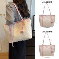 Summer shoulder bag female 2023 new student simple casual all-match large-capacity commuting high-end sense tote bag 【QYUE】