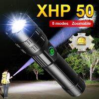 2023ใหม่ซุปเปอร์ไบรท์ XHP 50พลังงานสูงไฟฉายกันน้ำ800เมตรไฟ Led ชาร์จ USB ได้ไฟส่องตั้งแคมป์ไฟฉายรัดศีรษะ