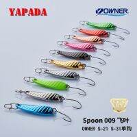 ❀ YAPADA Spoon 009 Fly Leaf 5g/7g OWNER Single Hook Multicolor 24-28mm Zinc alloy Metal Spoon Fishing Lures Trout