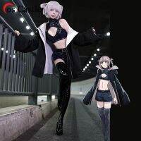 Anime Call Of The Night Nanakusa Nazuna Cosplay Costumes Sets Wig よふかしのうた ななくさ ナズナなずな Cos Black Cloak Jacket Leather Vest Shorts