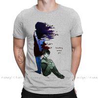 Omori Psychological Horror Rpg Print Cotton T-Shirt Camiseta Hombre Some Thing Behind You Fanart For Men Streetwear Shirt Gift