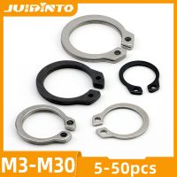 【YF】 JUIDINTO External Retaining Ring 3mm-30mm Stainless Steel/Carbon Steel Circlip Snap Clip for Grooved Shafts Pins Studs