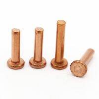 1-50pcs GB109 Copper Solid Rivets Knock Flat Head Rivet Flat Head Copper Rivets Solid Brass Rivet M1.5 M2.0 M2.5 M3 M4 M5 M6 M8