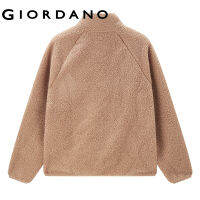 Giordanoผู้หญิง เท็ดดี้ กำมะหยี่ แร็กแลน แขน คอตั้ง ครึ่งเปิด เสื้อสเวตเตอร์ Free Shipping 05322813TH