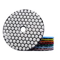 3Pcs 4 Inch Diamond Dry Polishing Pad Marble Granite Concrete Stone Flexible Sanding Disc