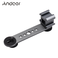 Andoer Triple Cold Shoe Mount Bracket ขยาย1/4นิ้ว &amp; 3/8นิ้วสำหรับแท่นยึดกล้องขาตั้งกล้องแบบสามขา Flash Light