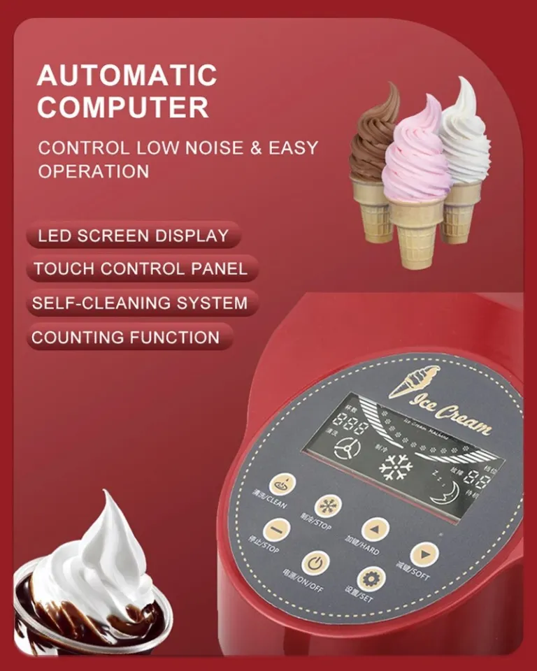 Mini Soft Compact Single Soft-Serve Machine with LCD Screen