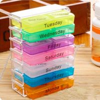 7 Days Weekly Pill Box Medicine Case Dispenser 28 Compartments Organizer for Home Travel Tablet Holder Storage Pillbox Container