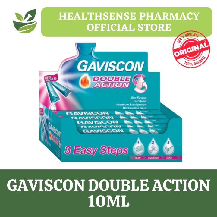 GAVISCON DOUBLE ACTION 10ML SACHETS/BOX Lazada