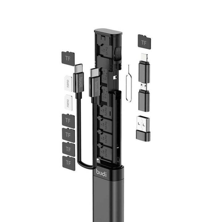 ยืดหยุ่น-2022-budi-multi-function-smart-adapter-card-storage-data-cable-กล่อง-usb-universal-15w-charger-สำหรับ-huawei-xiaomi-samsung-super