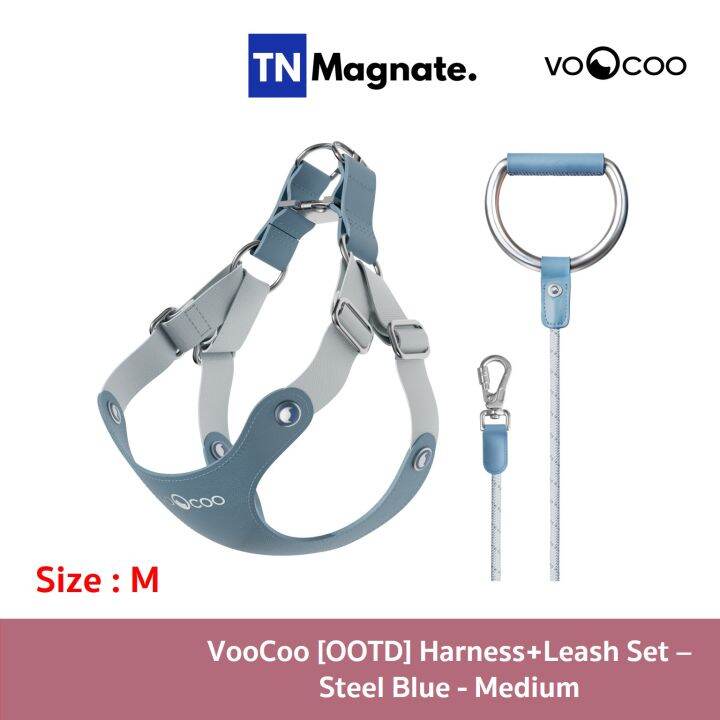 ชุดสายจูงสัตว์เลี้ยง-voocoo-ootd-harness-leash-set-เลือกสีและขนาด