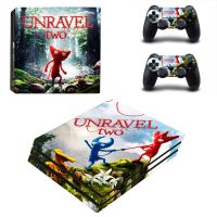 เกม Unravel TWO PS4 Pro สติกเกอร์ผิวสำหรับ PlayStation 4 Console และ 2 Controller PS4 Pro สติกเกอร์ผิวไวนิล-yrumrudang