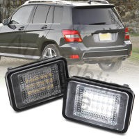 2PCS White LED License Number Plate Light For Benz GLK-Class X204 (08-15)