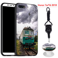 มาใหม่ล่าสุดสำหรับ Huawei Honor 7A/Y6 2018เคสซิลิโคนนิ่มเคสสำหรับหัวเหว่ยโทรศัพท์ขาตั้งโทรศัพท์ลวดลายเดียวกันและเชือก