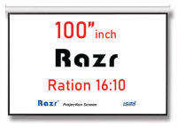 Razr Projector Wall Screen 100 นิ้ว 16:10 จอโปรเจคเตอร์ จอแขวนมือดึง (53 x 84 inch) (135 x 215 cm) รุ่น WMW-A100 จอม้วนเก็บอัตโนมัติ