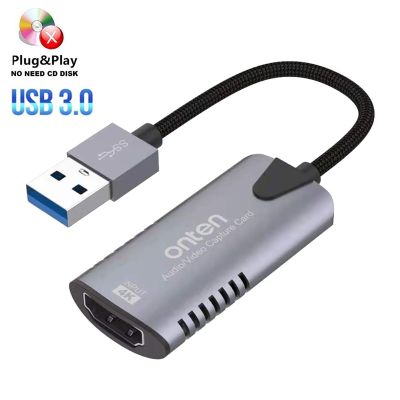 USB Audio Video capture card 4K/60Hz plug and play data transmission USB3.0 Video Screen Recorder Live recording box PD charging Adapters Cables