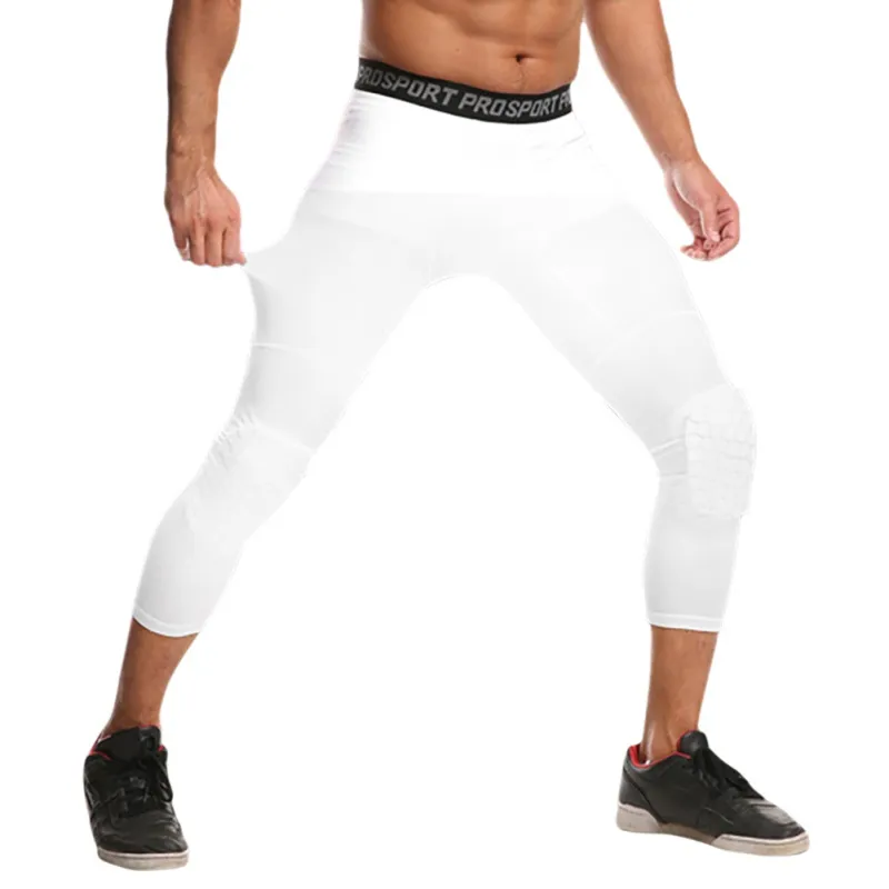 men's basketball padded compression pants