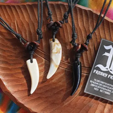 Real animal tooth on sale necklace