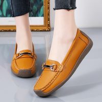 Womens Metal Decor Flat Shoes, Comfortable Closed Toe Slip On Shoes, Womens Casual Shoes