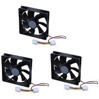 3Pcs 120mm x 25mm DC 24V 4Pin Sleeve Bearing Computer Case Cooling Fan