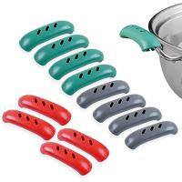 【cw】 Silicone Hot Handle Holde Insulation Oven Mitt Resistant Pot Holder Casserole Grip Anti Scalding Sleeves