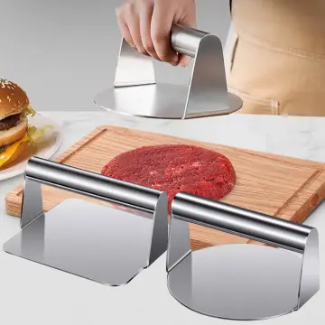 Manual Burger Press Meat Smasher Hamburger Patty Tool - Square 