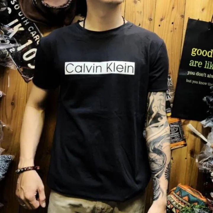 T shirt for men/Calvin Klein Original Logo Printed High Quality T Shirt(1PCS)  | Lazada PH