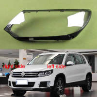 สำหรับ Volkswagen VW Tiguan 2013 2014 2015 2016 2017อุปกรณ์เสริมรถยนต์ฝาครอบไฟหน้าโป๊ะไฟแบบโปร่งใสเลนส์กรอบไฟหน้า