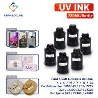 【Itian Pavilion】 Refinecolor UV หมึก Hard/ Soft 250Ml CMYK สำหรับ Epson XP600 TX800 L800 L805 L1800 R290 R300 1390 1400 1410 1430 DX7 DX10