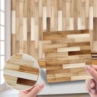 ◄ 20PC Wall Stickers Imitation Wood Grain Tile Brick Pattern Floor Stickers Self-Adhesive Waterproof Decal Bathroom Home Decor