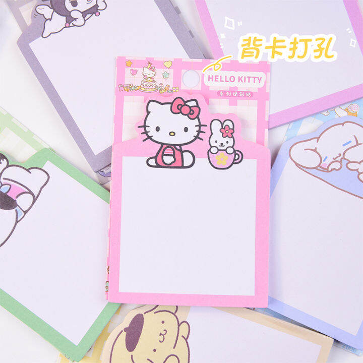 อะนิเมะ-kuromi-sticky-notes-sanrio-mymelody-cinnamoroll-kawaii-น่ารัก-ote-pad-กระดาษนักเรียนข้อความบัญชีมือของเล่นของขวัญ