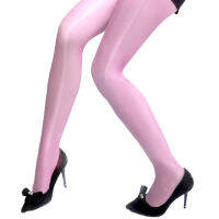 Broadfashionผู้หญิงเซ็กซี่ที่แท้จริงPantyhoseน้ำมันGlossy Ultraบางสีทึบถุงน่องแนบเนื้อ