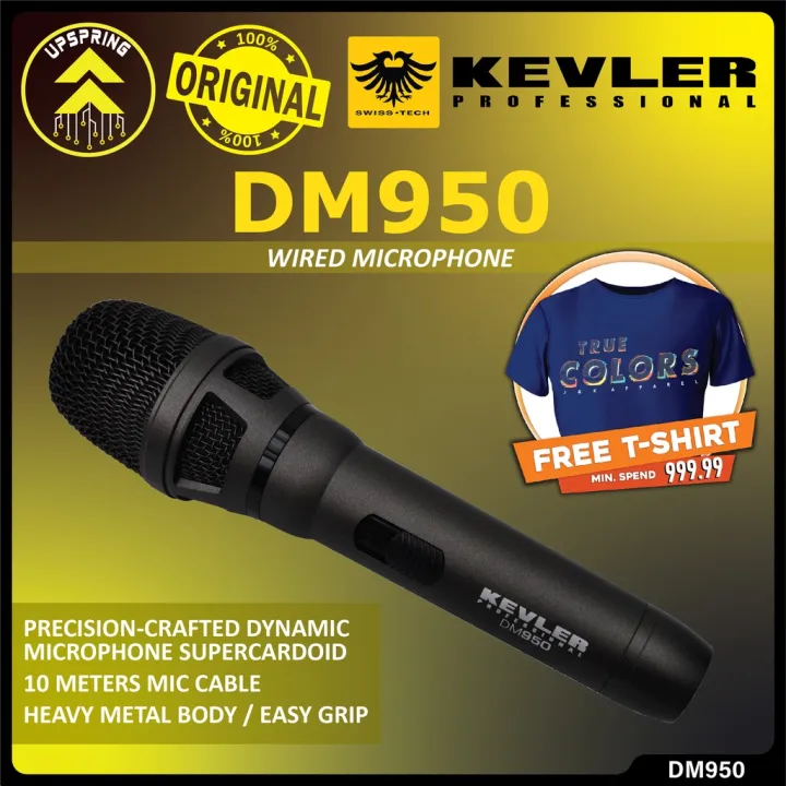 Kevler DM950 Supercardioid Dynamic Microphone Kevler 600 Ohms DM950