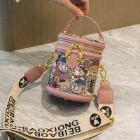 design bags for women 2023 new fashion cylindrical bag crossbody bear versatile bucket