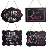 Rustic Chalkboard Hanging Signs Double Sided for Standard Chalk Message Board fo