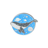 Ocean Animal Enamel Pins Whale Sea Wave Sailing Adventure Brooch Lapel Badge Bag Explore Jewelry Gift for Kids Friend