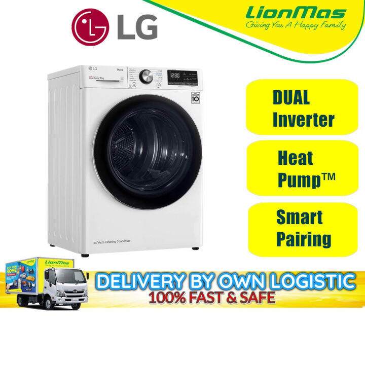LG 9kg Dual Inverter Heat Pump™Dryer VDH9066WS with Auto Cleaning condenser Lazada