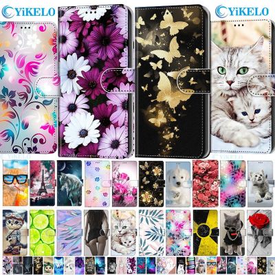 「Enjoy electronic」 Leather Flip Phone Case For Redmi Note 5 5A Pro Plus Flower Cute Cat Painted Wallet Card Holder Stand Book Cover Butterfly Capa