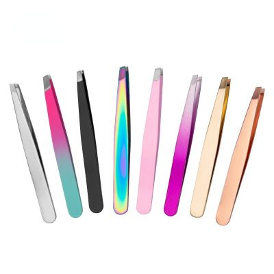 ‘；【。- Private Label Eyebrow Tweezers Rose  Pincet Clips Stainless Steel  Hair Removal Beautfy Makeup Tool