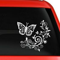 Butterfly Flowers Decoration Car Body Sticker Pull Flower Car Rear Windshield Creative Car Stickers Decor