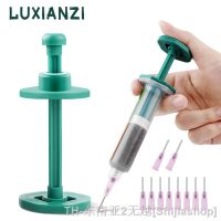 hk❀◙  LUXIANZI Plastic Push Rod Welding Flux Syringe Kits ​For Rosin Solder Paste green booster  10pcs Needles