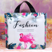 10PCSlot Flamingo Thick Plastic Shopping Bags Plastic Gift Bag With Handle Tote bag Thick Boutique Gift Clothing Packaging