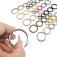 【YF】 Thickened Leather Bag Handbag Belt Strap Metal Spring Gate Open O Ring Buckle Keyring Luggage Pendant Clasp Hook Snap Repair