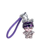 Web celebrity ornament adornment Mongolia qiqi key pendant car key chain set auger crystal pendant goddess bag