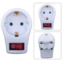 250V16A ปลั๊กแปลงประเภทยุโรป EU German Power Converter Extension Socket พร้อมสวิตช์1ถึง1 Way Plug Socket