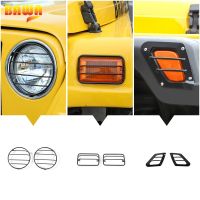 BAWA Car Turn Signal Light Headlight Eyebrow Lamp Hoods Cover For Jeep Wrangler TJ 1997-2006 Car Lamp Protect Frame Accessories